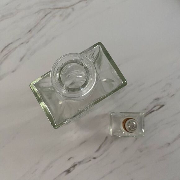 Vintage Mid Century Modern Glass Liquor Decanter Ornate Home Bar Decor Bottle - Picture 5 of 9